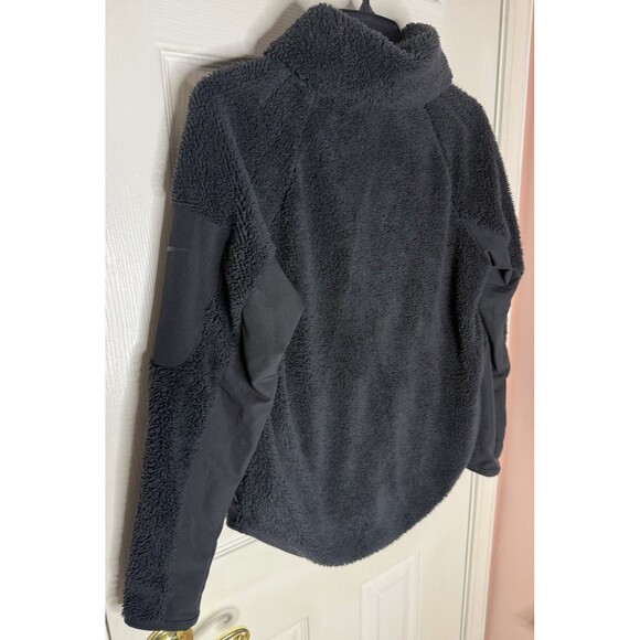 Women’s XS Sherpa Therma Fleece Training Pullover W/ Pockets Black NIKE - Picture 2 of 6
